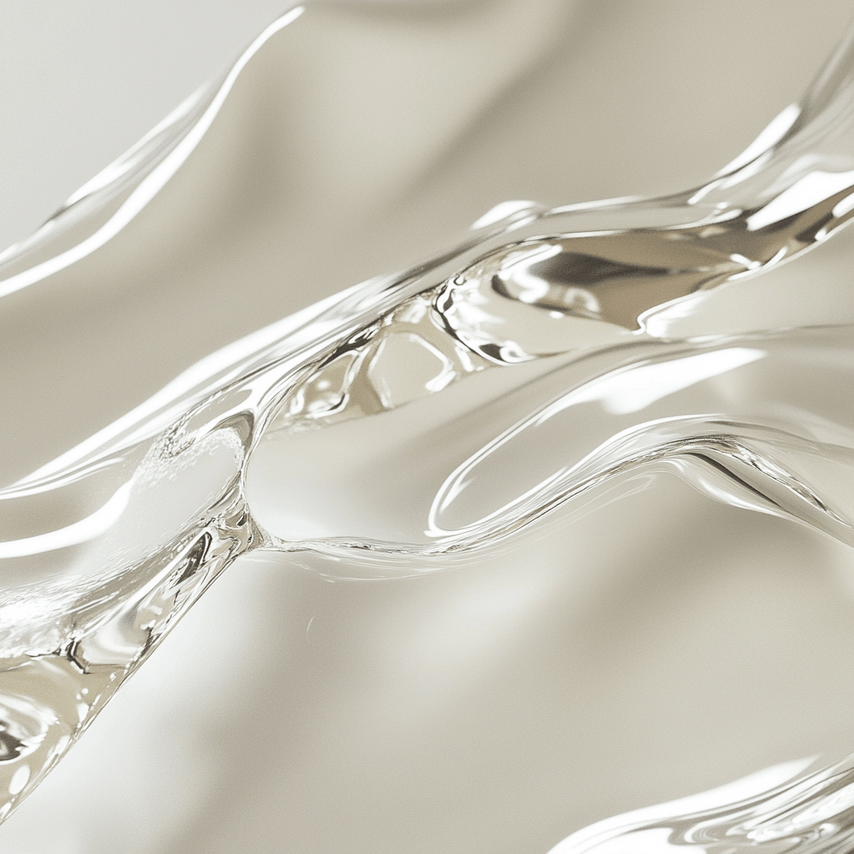 Close-up of wavy, reflective liquid