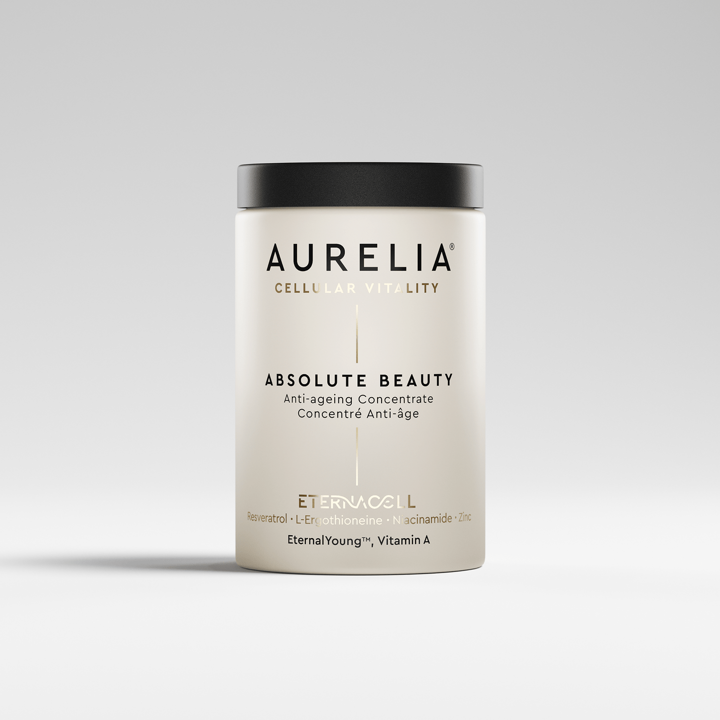 Aurelia absolute beauty product on a light gray background