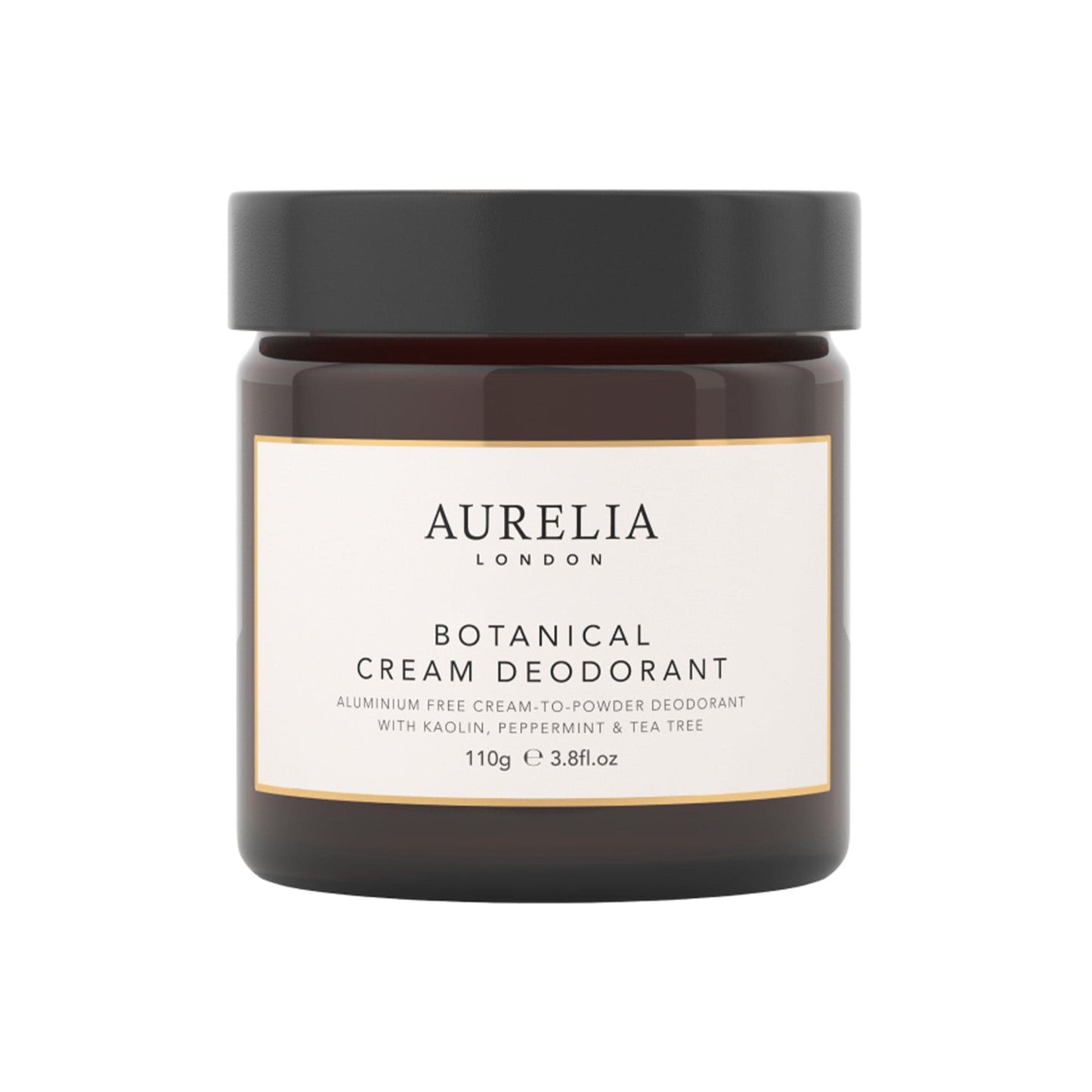 Aurelia London botanical cream deodorant jar on a white background