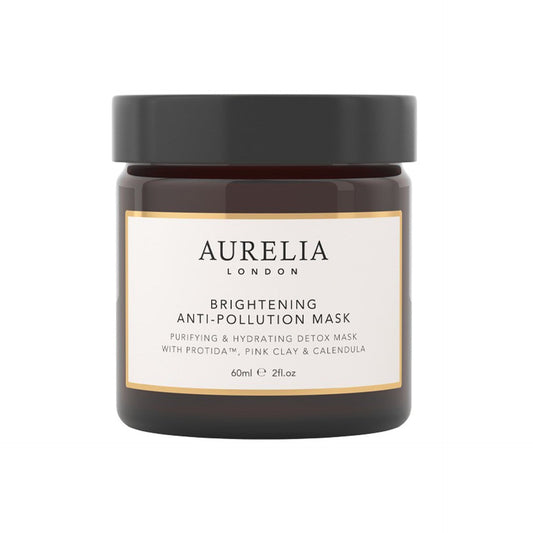 Aurelia London brightening anti-pollution mask jar on a white background