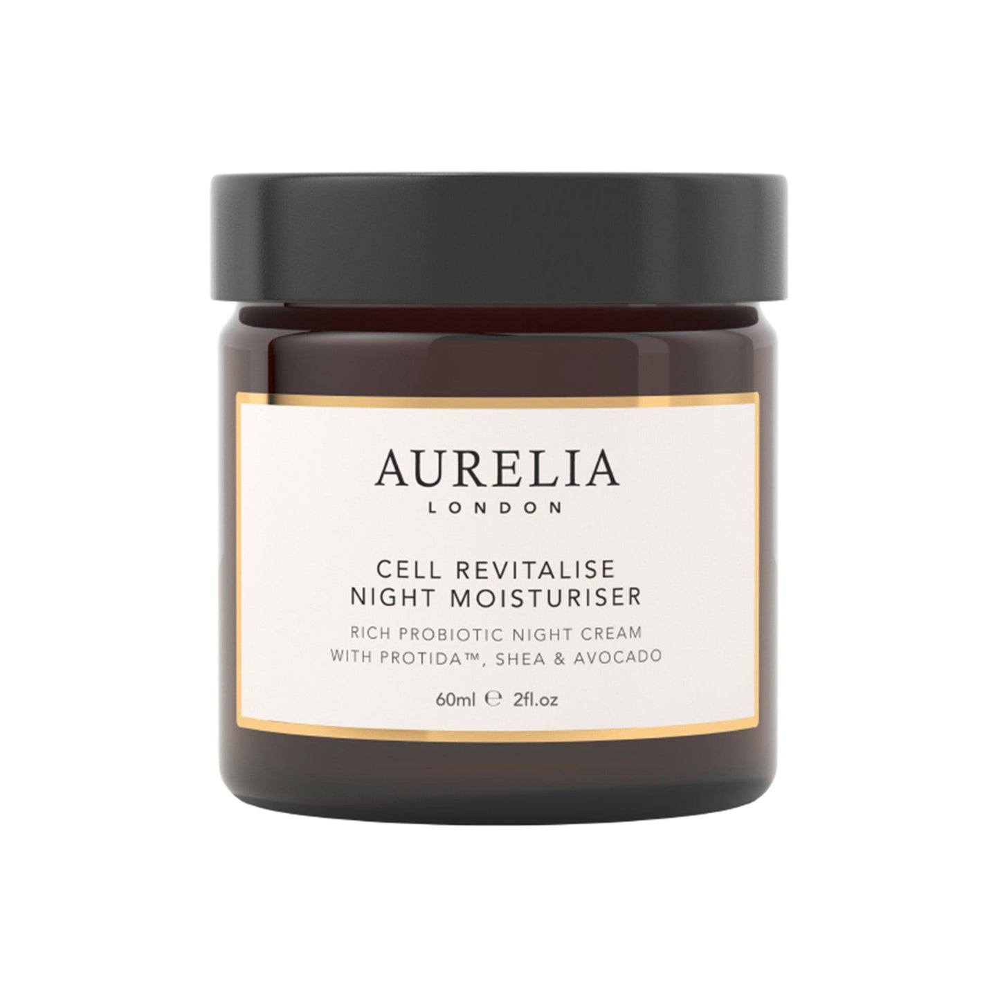Aurelia London night moisturizer jar on a white background