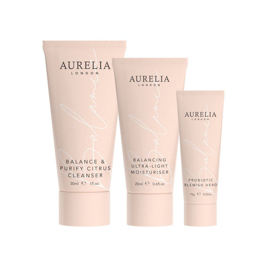 Three Aurelia London find your balance collection on a white background