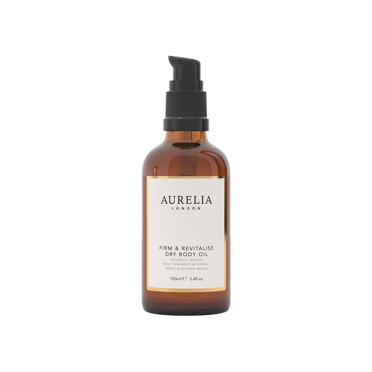 Aurelia London body oil bottle on a white background