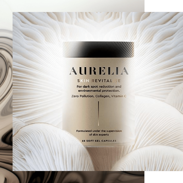Aurelia Skin Revitalizer packaging on a textured white background