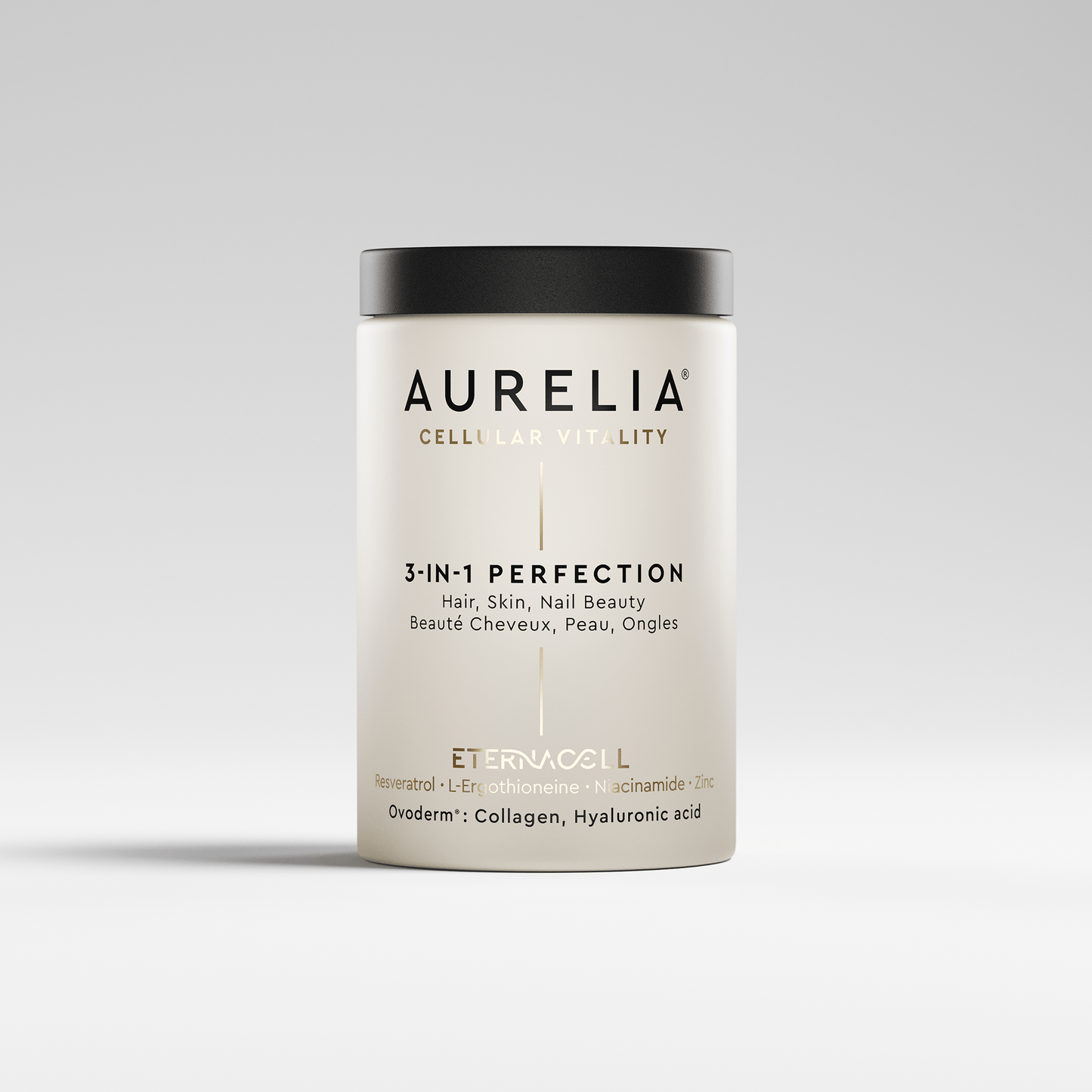 Aurelia 3-in-1 Perfection product container on a light gray background
