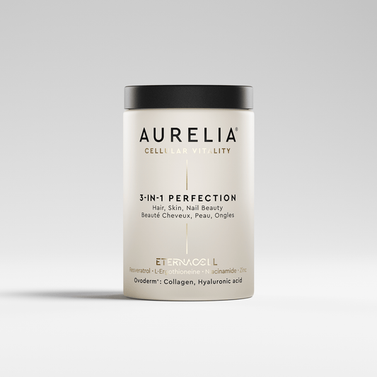 Aurelia 3-in-1 Perfection product container on a light gray background
