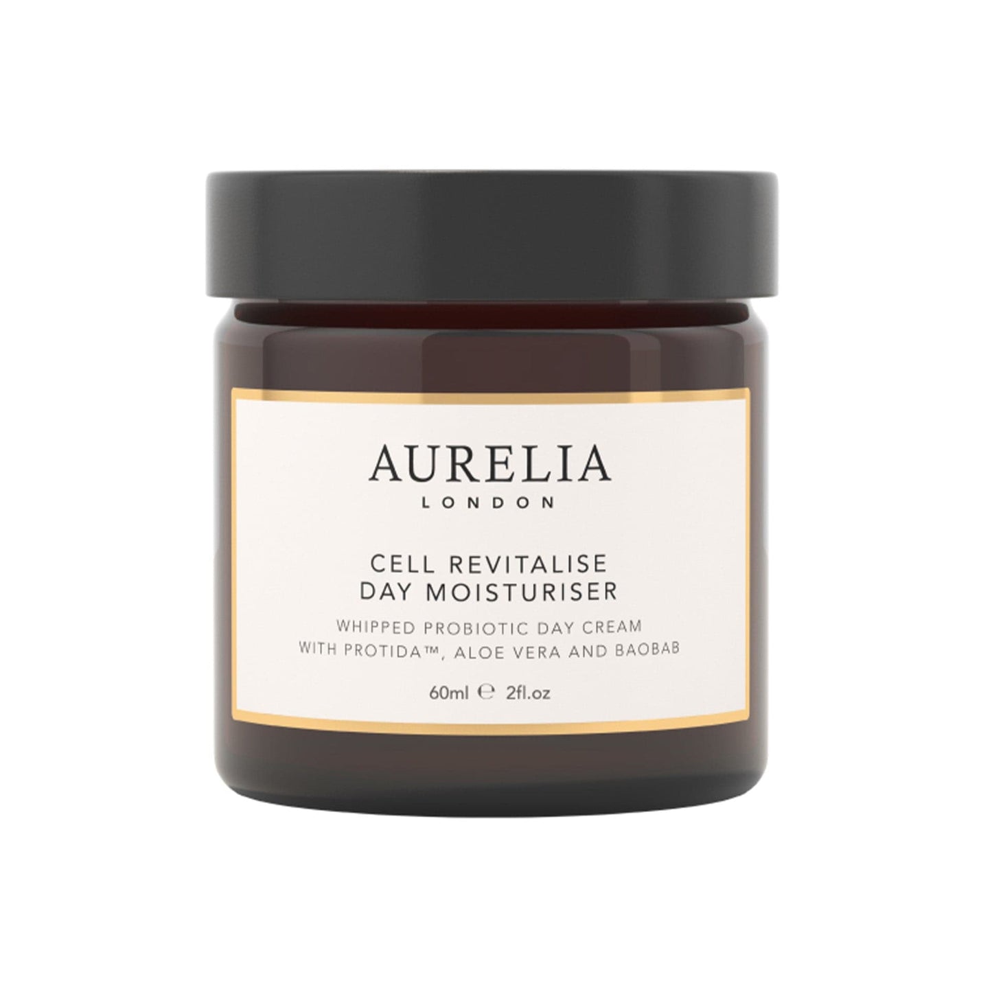 Aurelia London day moisturizer jar on a white background
