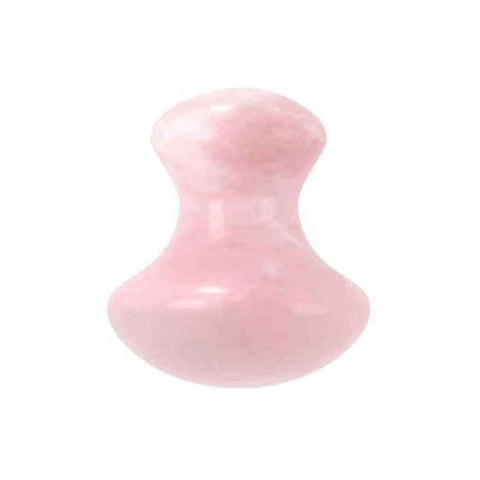 Pink mushroom guasha on a white background