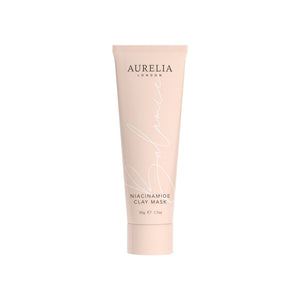 Aurelia Niacinamide Clay Mask tube on a white background