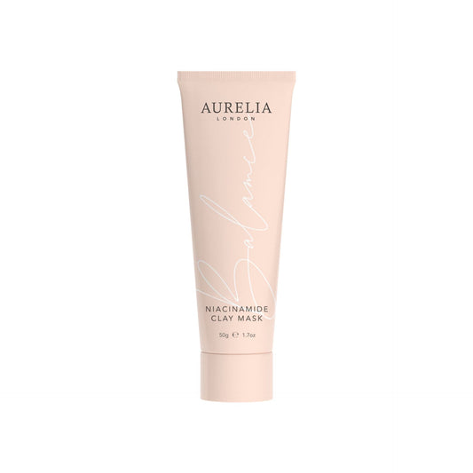 Aurelia Niacinamide Clay Mask tube on a white background