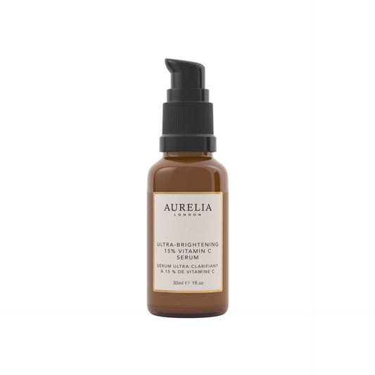 Aurelia London serum bottle on a white background